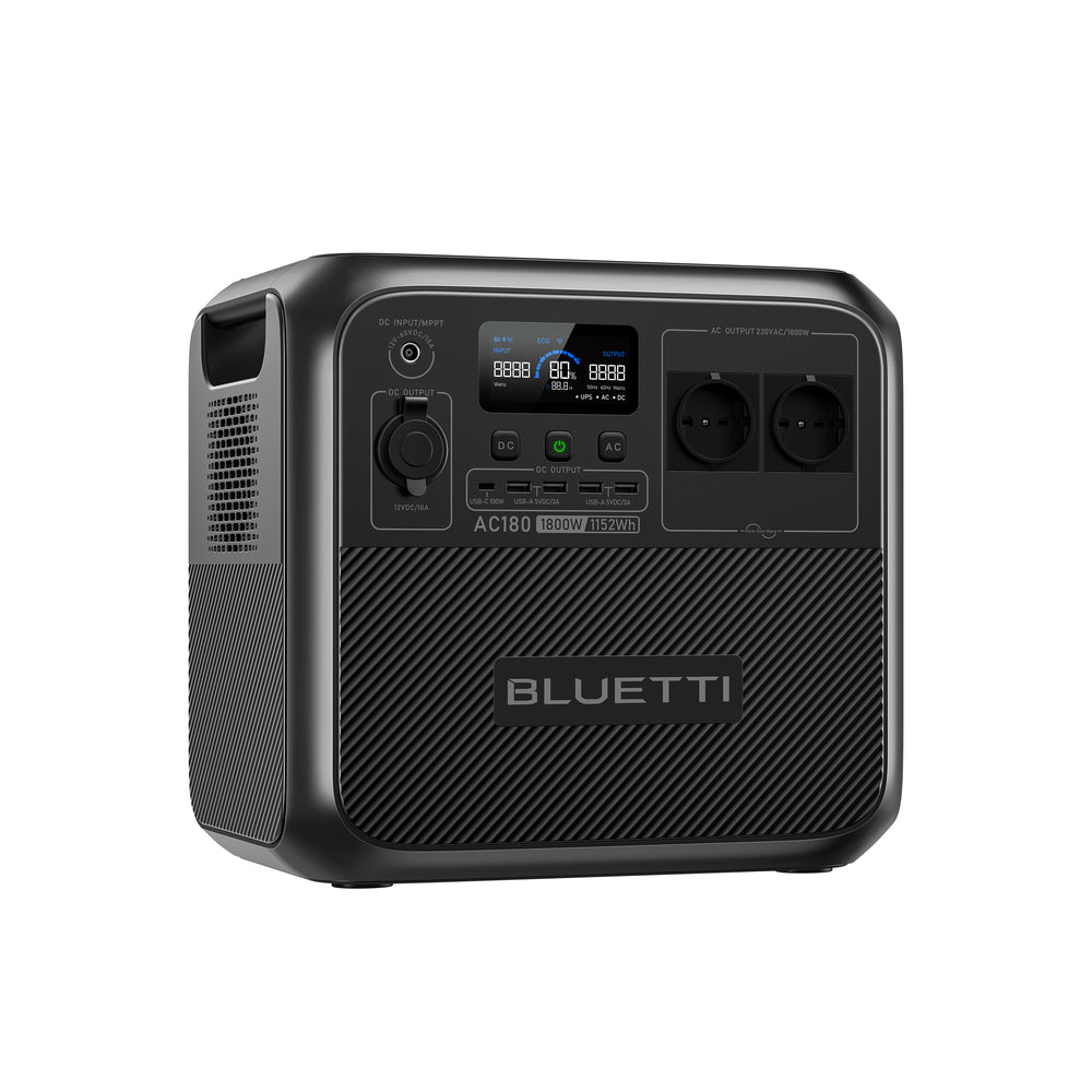 BLUETTI AC180 Station électrique portable | 1 800 W, 1 152 Wh