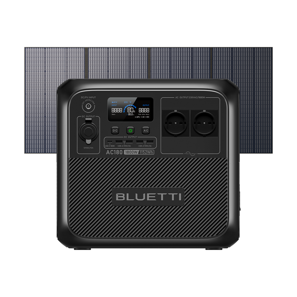 BLUETTI AC180 Station électrique portable | 1 800 W, 1 152 Wh