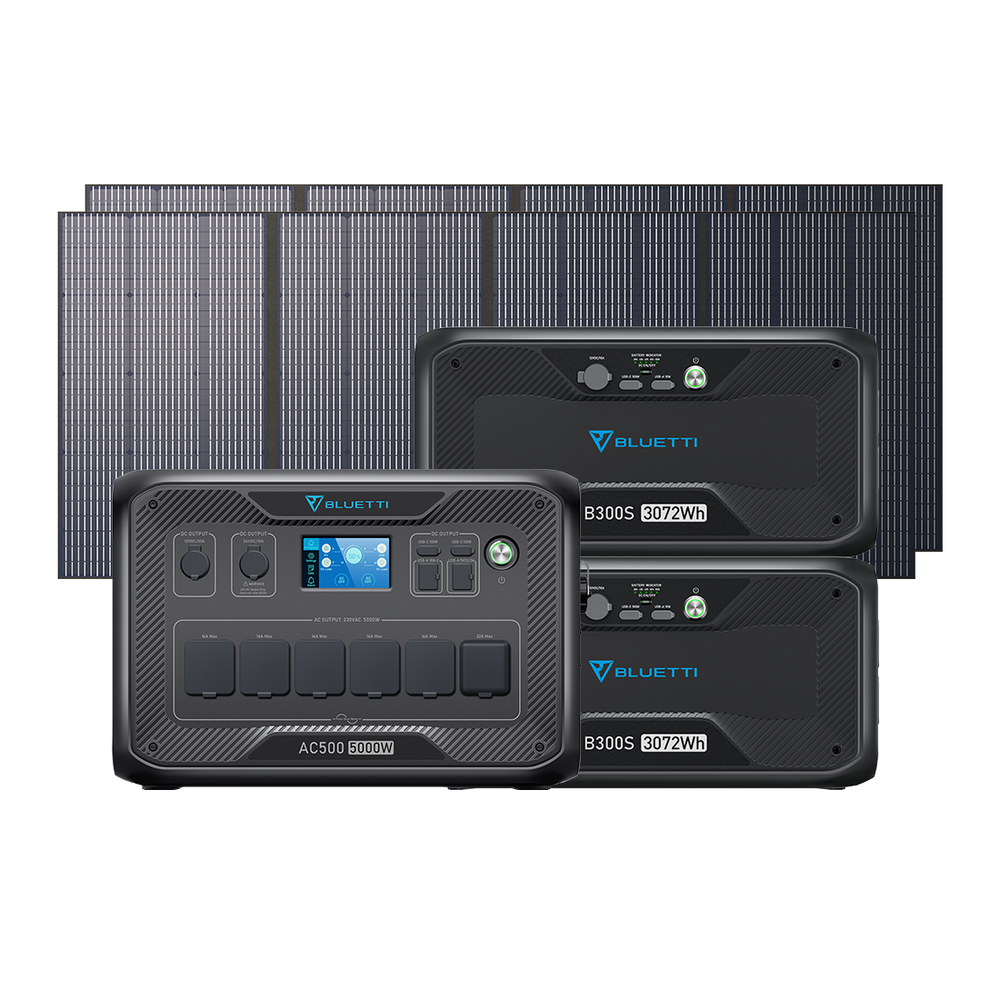 BLUETTI AC500 + 2*B300S + 2*PV350 Groupe électrogène solaire