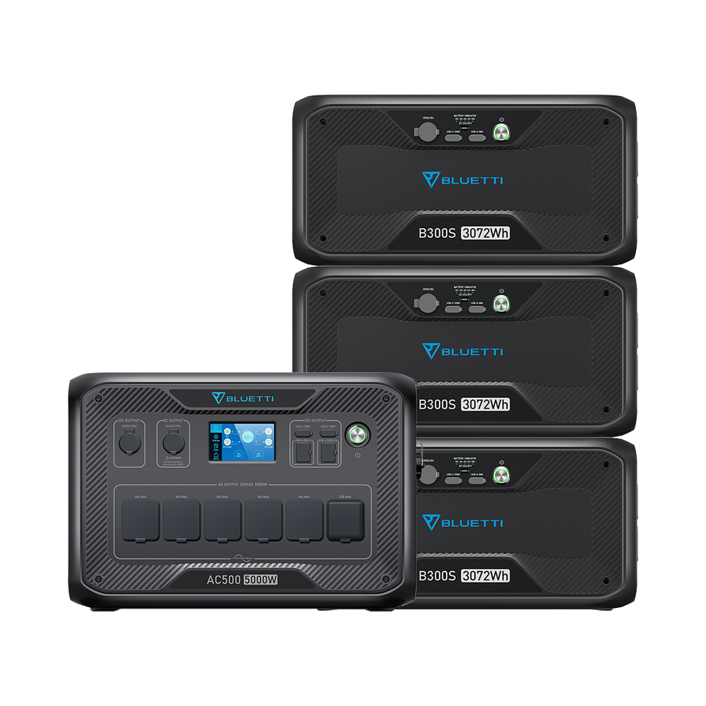 BLUETTI AC500+B300S Batterie de secours domestique | 5000 W / 3072 Wh