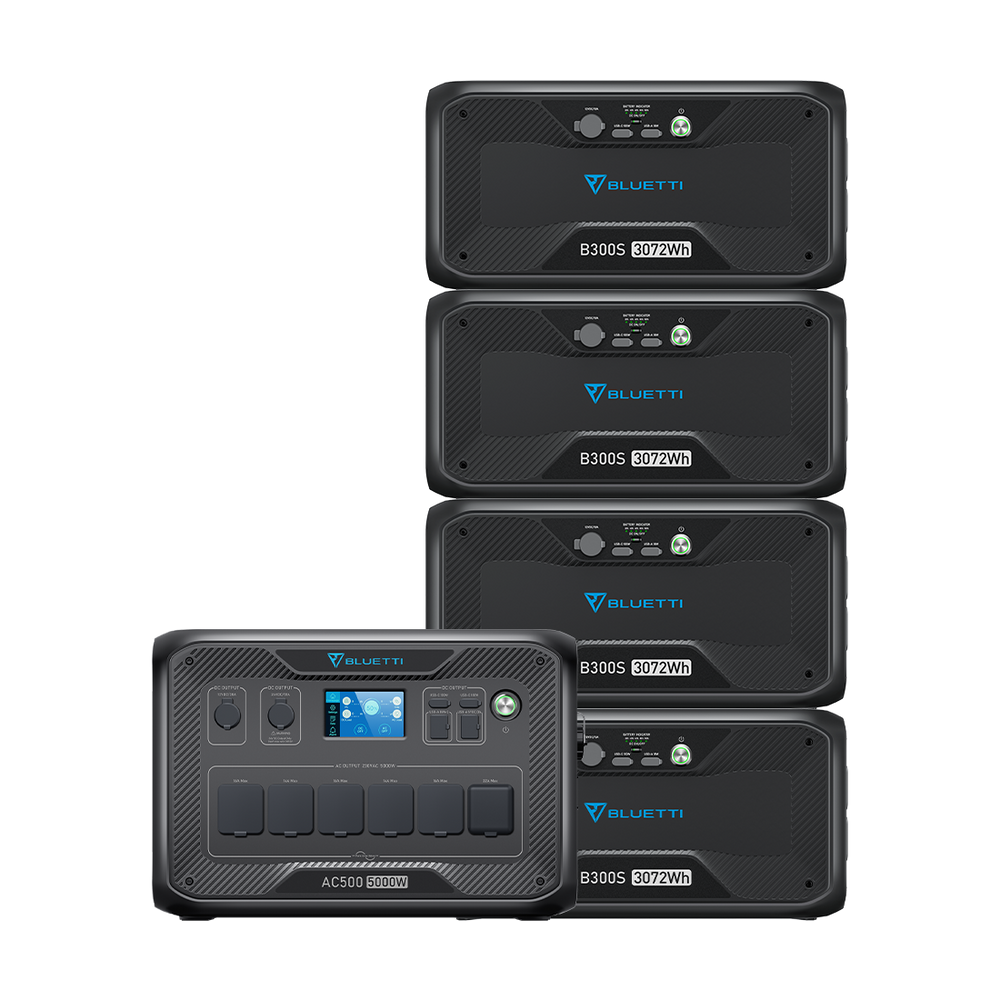 BLUETTI AC500+B300S Batterie de secours domestique | 5000 W / 3072 Wh