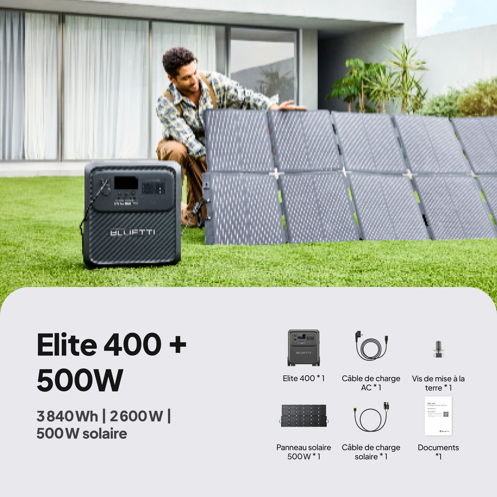 BLUETTI Elite 400 Station d’alimentation portable | 2 600 W 3 840 Wh