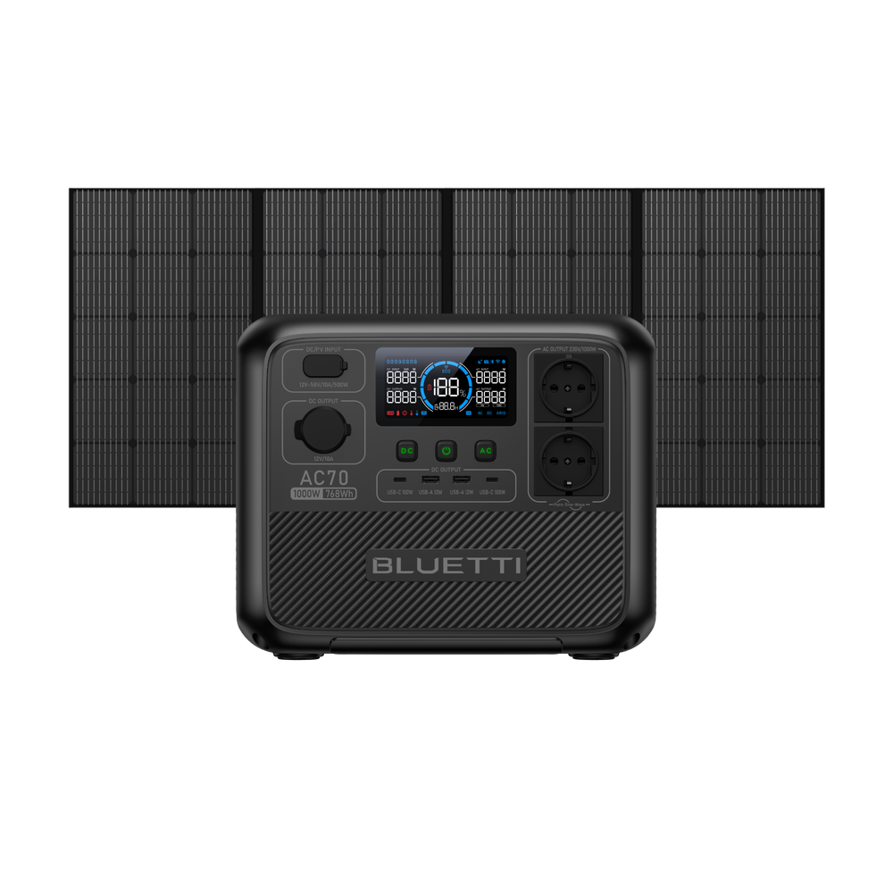 BLUETTI AC70 Station électrique portable | 1000 W, 768 Wh