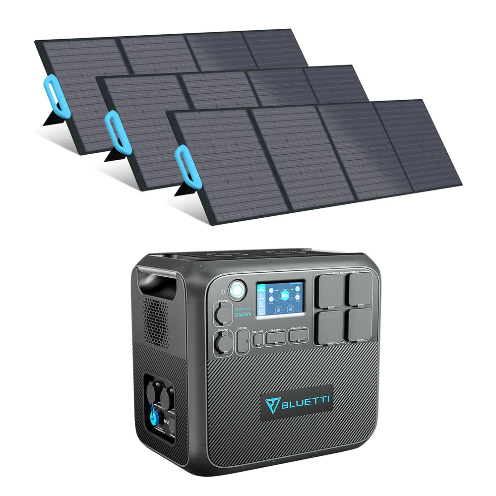 BLUETTI AC200MAX + PV200 Groupe électrogène solaire