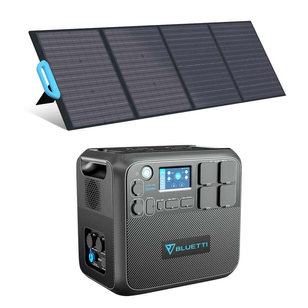 BLUETTI AC200MAX + PV200 Groupe électrogène solaire