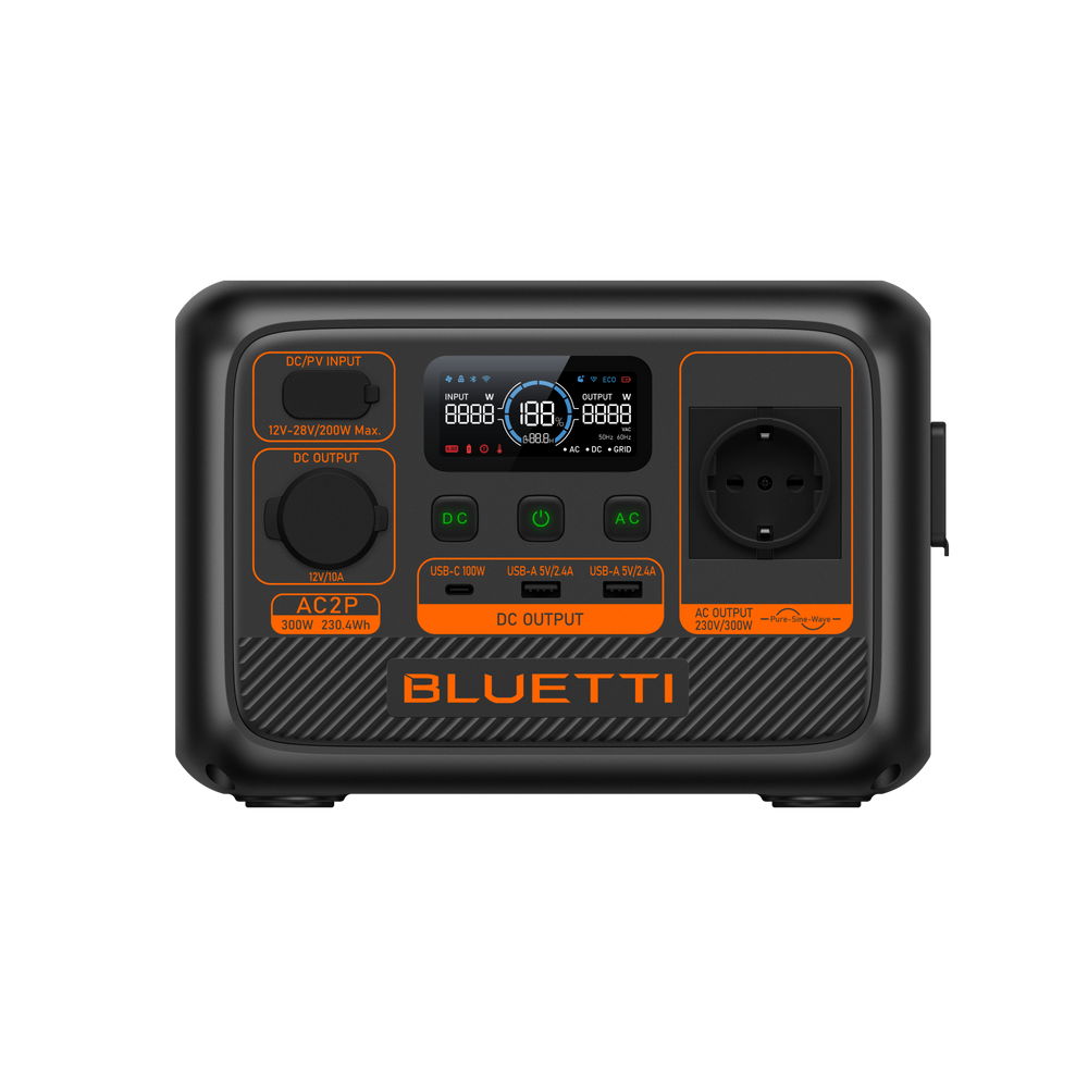 BLUETTI AC2P Station électrique portable | 300 W / 230,4 Wh