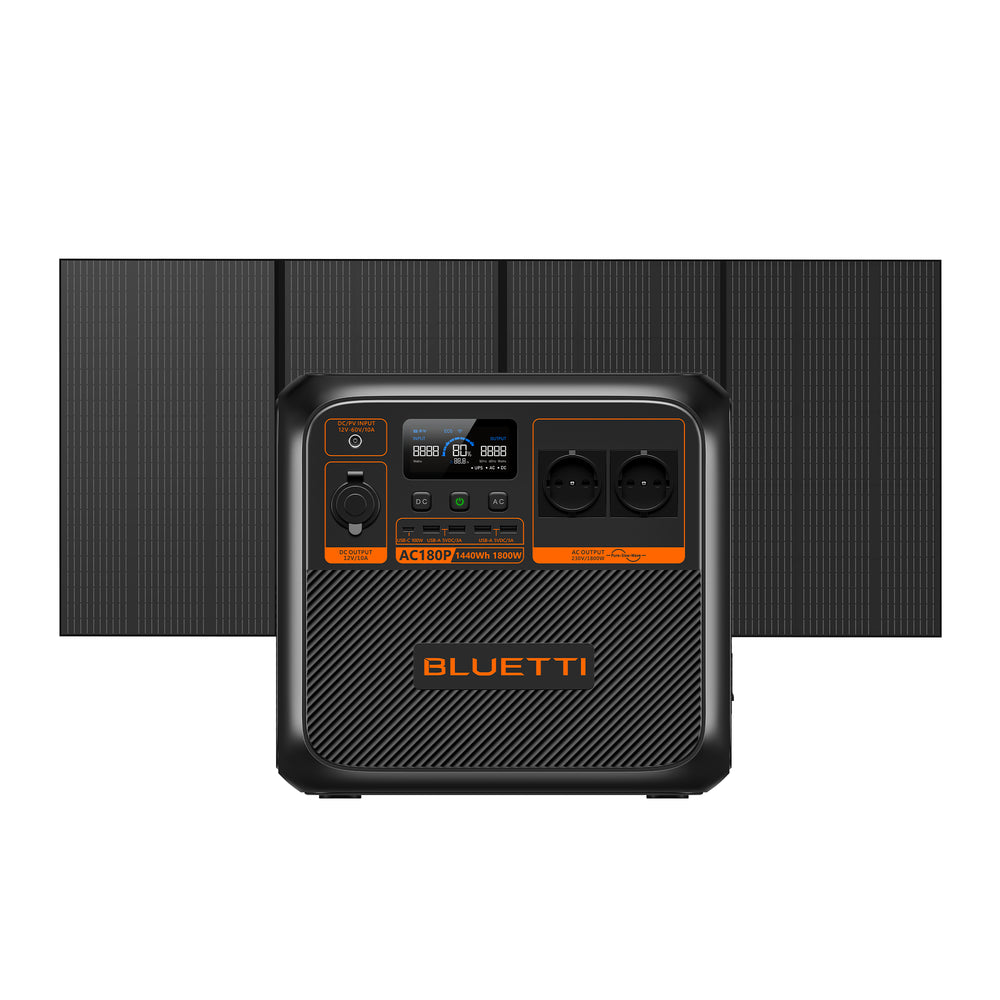 BLUETTI AC180P Station électrique portable | 1 800 W / 1 440 Wh