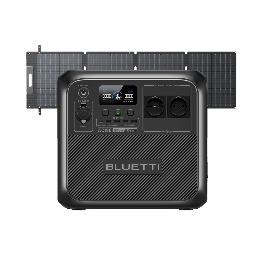 BLUETTI AC180 Station électrique portable | 1 800 W, 1 152 Wh