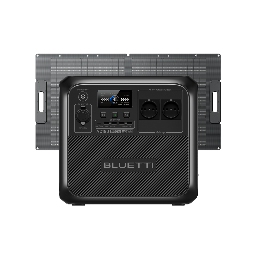 BLUETTI AC180 Station électrique portable | 1 800 W, 1 152 Wh