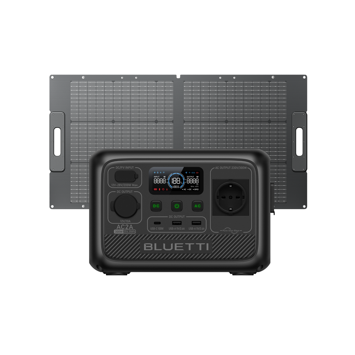 BLUETTI AC2A Station électrique portable | 300 W, 204,8 Wh