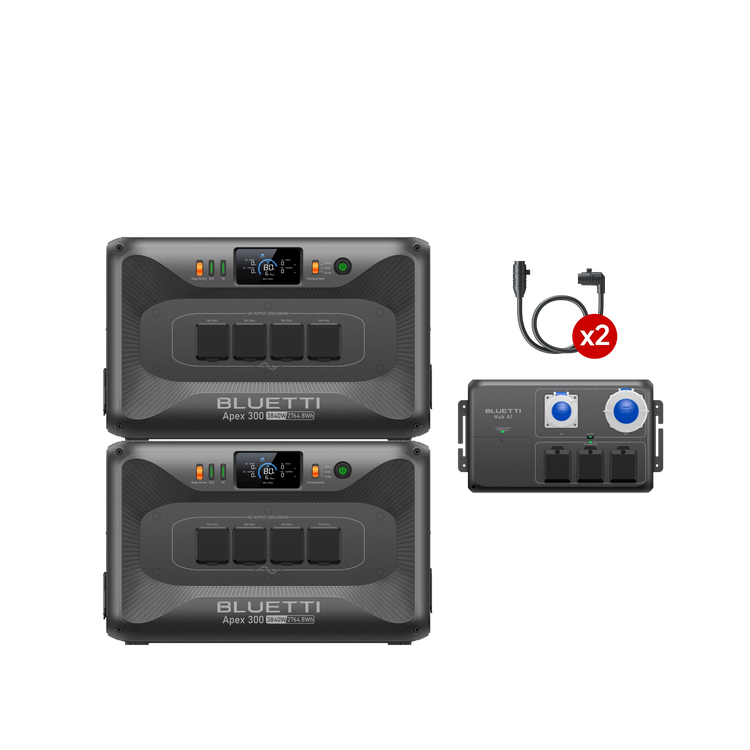 BLUETTI 2*Apex 300+HUB A1