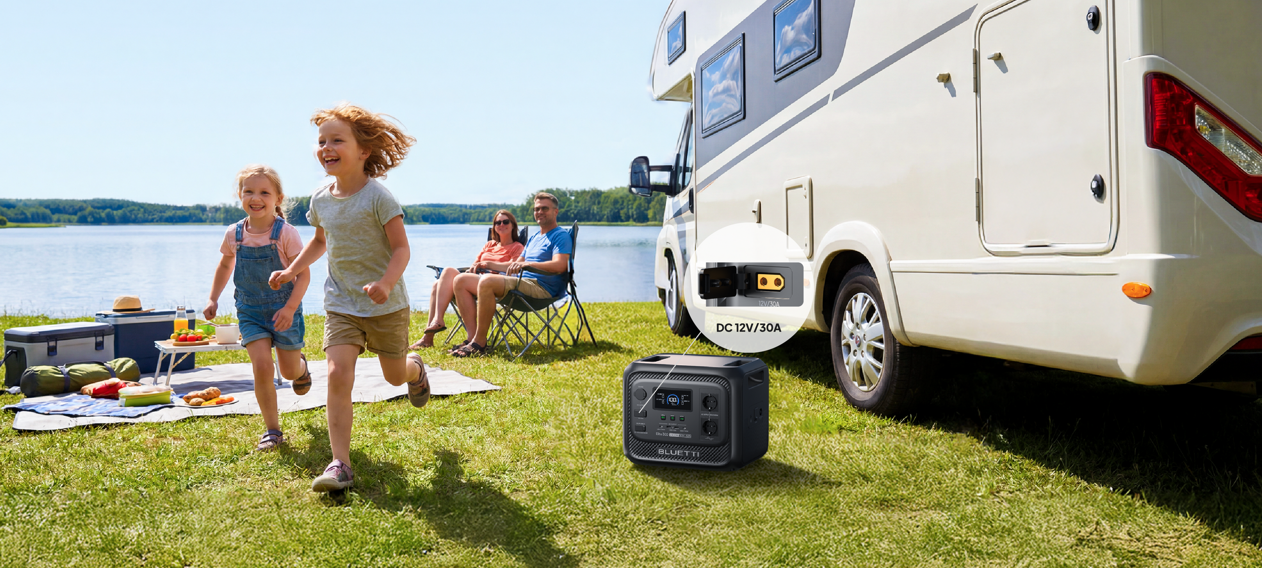 Prise spéciale 12 V/30 A pour voyages en camping-car