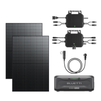 BLUETTI 2nd Gen du système solaire pour balcon | A80P+2*Panneau solaire 255 W