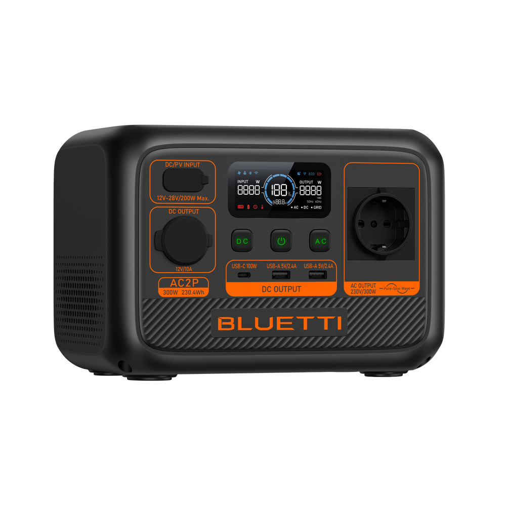 BLUETTI AC2P Station électrique portable | 300 W / 230,4 Wh