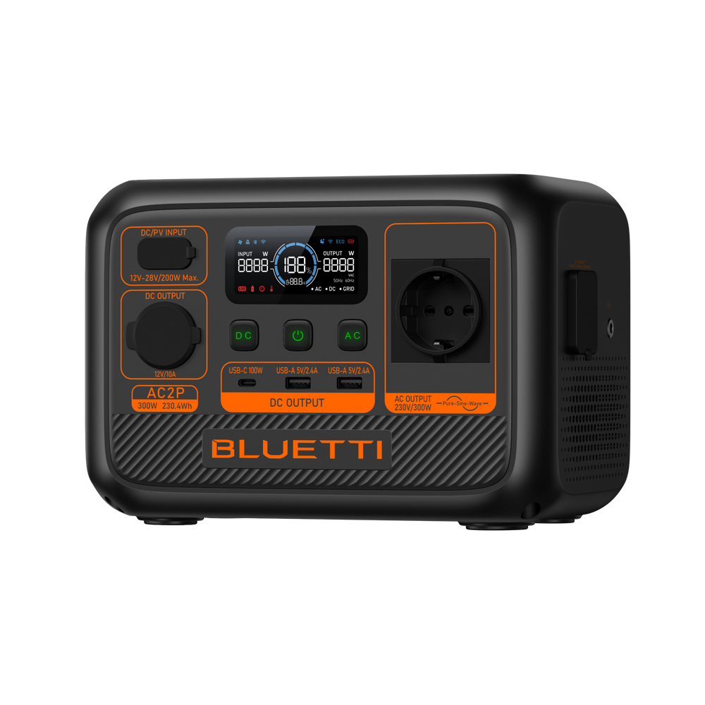BLUETTI AC2P Station électrique portable | 300 W / 230,4 Wh