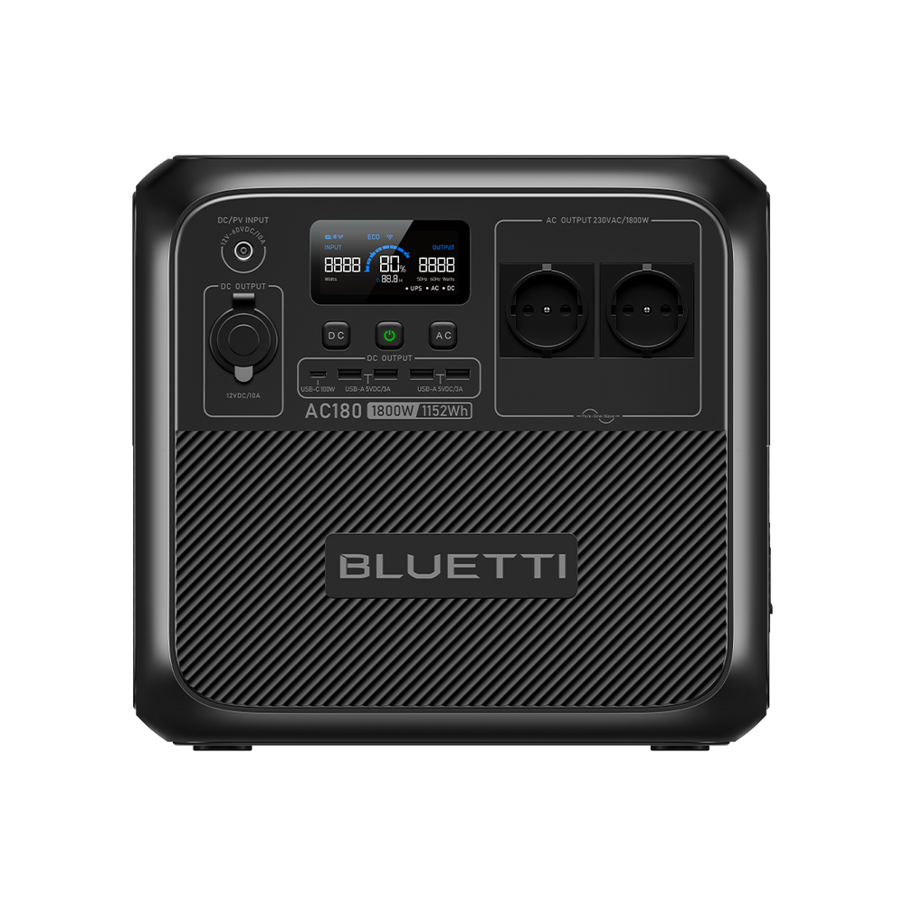 BLUETTI AC180 Station électrique portable | 1 800 W, 1 152 Wh