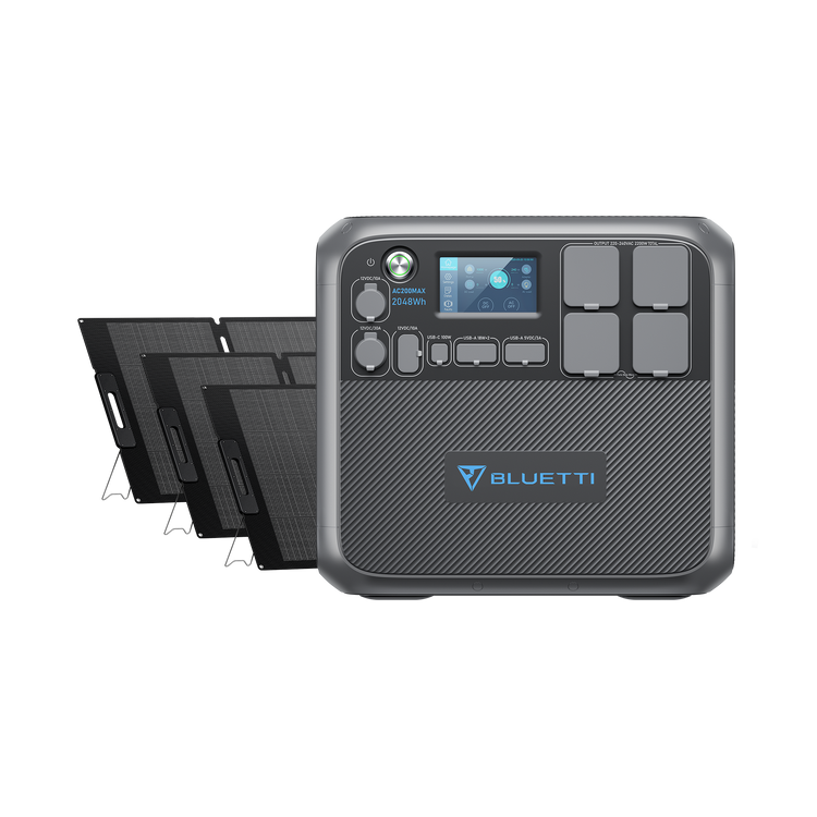 BLUETTI AC200MAX + MP200 Groupe électrogène solaire