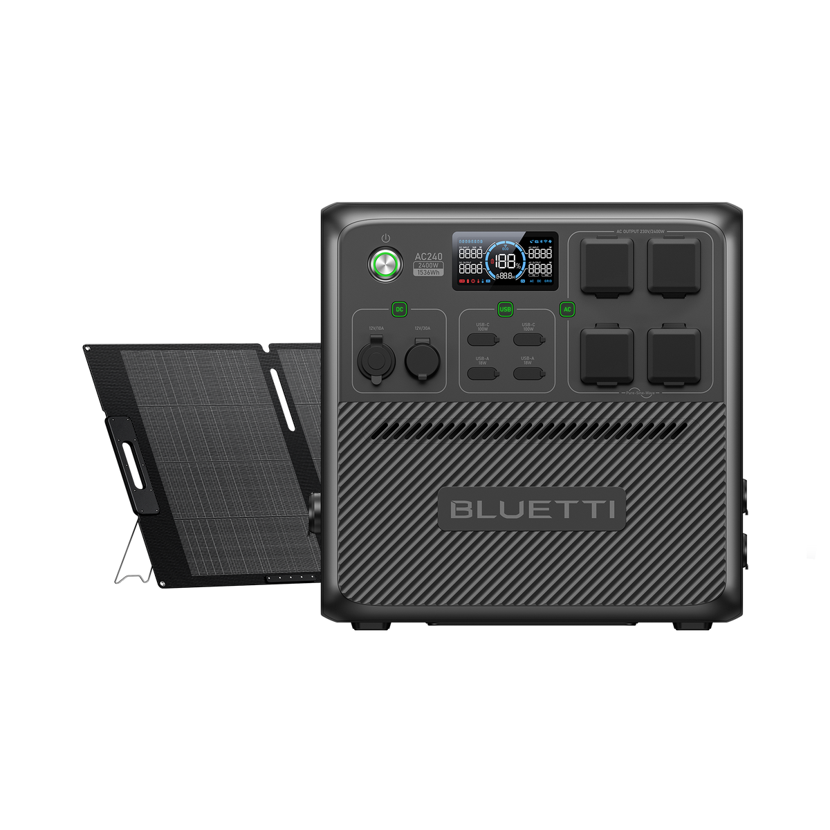 BLUETTI AC240 Station électrique portable | 2 400 W / 1 536 Wh