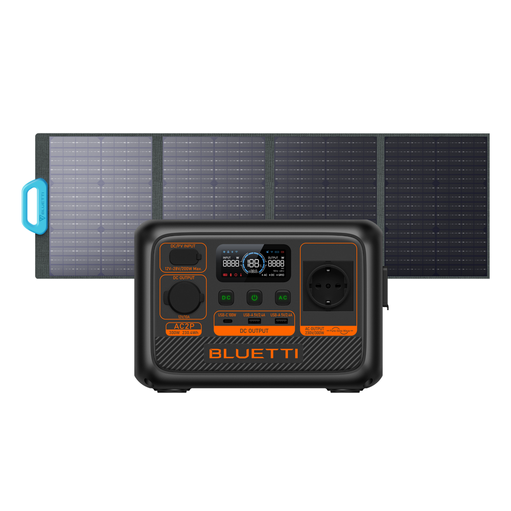 BLUETTI AC2P Station électrique portable | 300 W / 230,4 Wh
