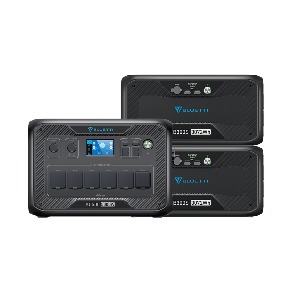BLUETTI AC500+B300S Batterie de secours domestique | 5000 W / 3072 Wh