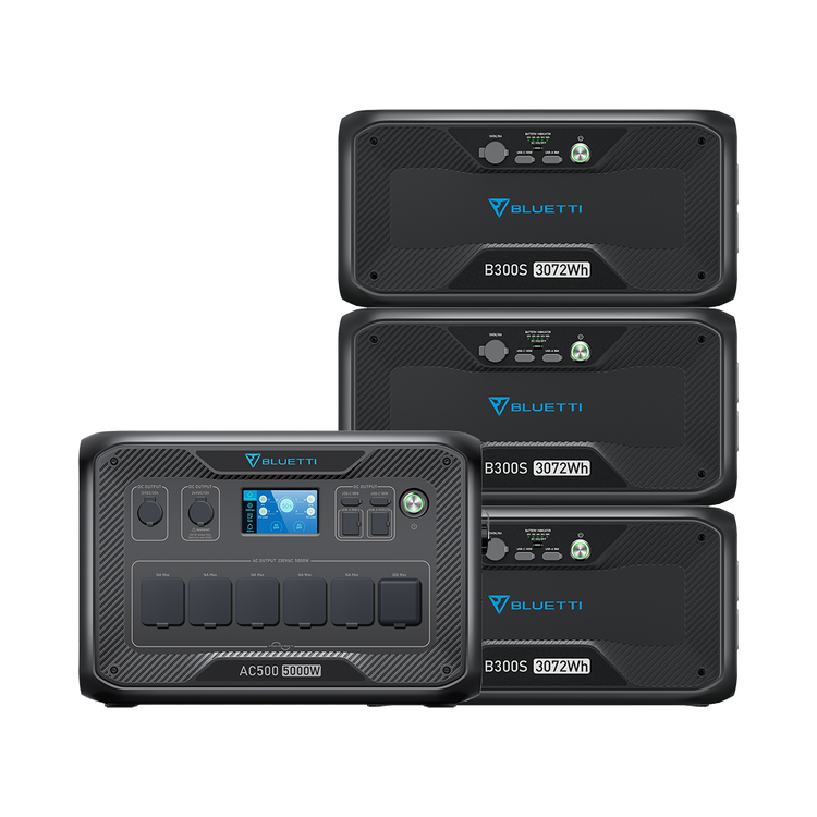 BLUETTI AC500+B300S Batterie de secours domestique | 5000 W / 3072 Wh