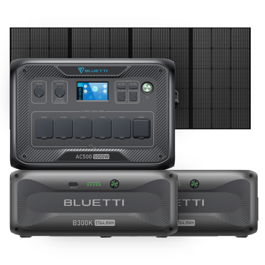 BLUETTI AC500+B300K Batterie de secours domestique | 3 000 W, 2 764,8 Wh