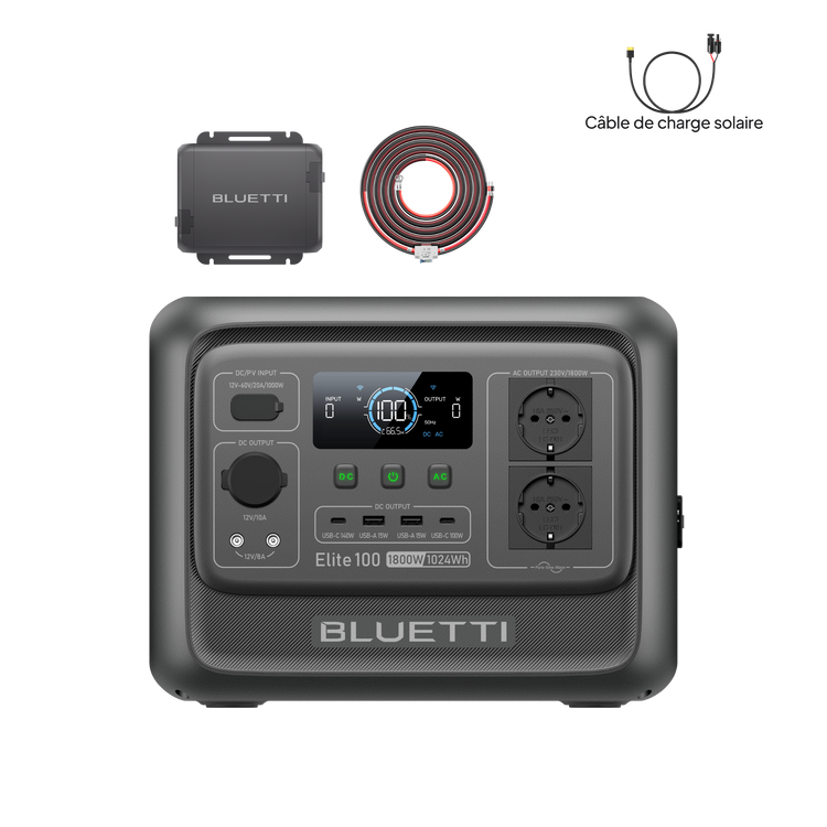 BLUETTI Elite 100 V2 Station électrique portable | 1 800 W, 1 024 Wh