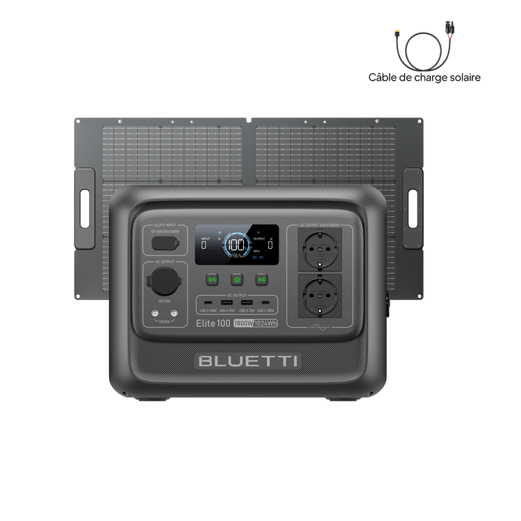 BLUETTI Elite 100 V2 Station électrique portable | 1 800 W, 1 024 Wh