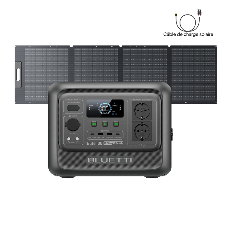 BLUETTI Elite 100 V2 Station électrique portable | 1 800 W, 1 024 Wh