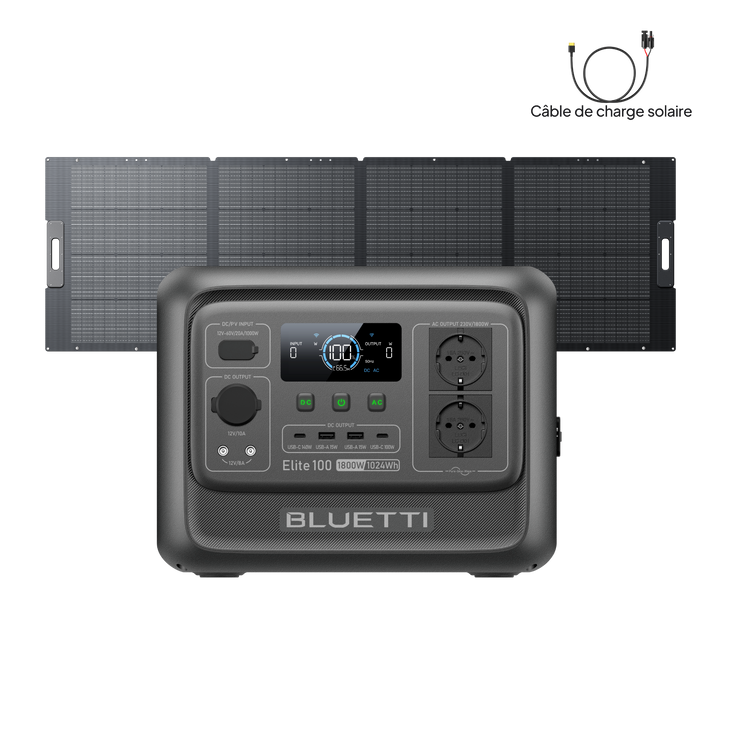 BLUETTI Elite 100 V2 Station électrique portable | 1 800 W, 1 024 Wh