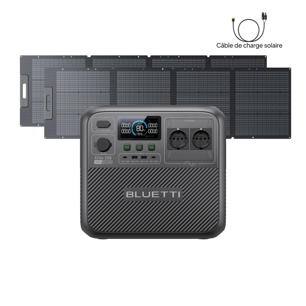 BLUETTI Elite 200 V2 Station électrique portable | 2 073,6 Wh, 2 600 W