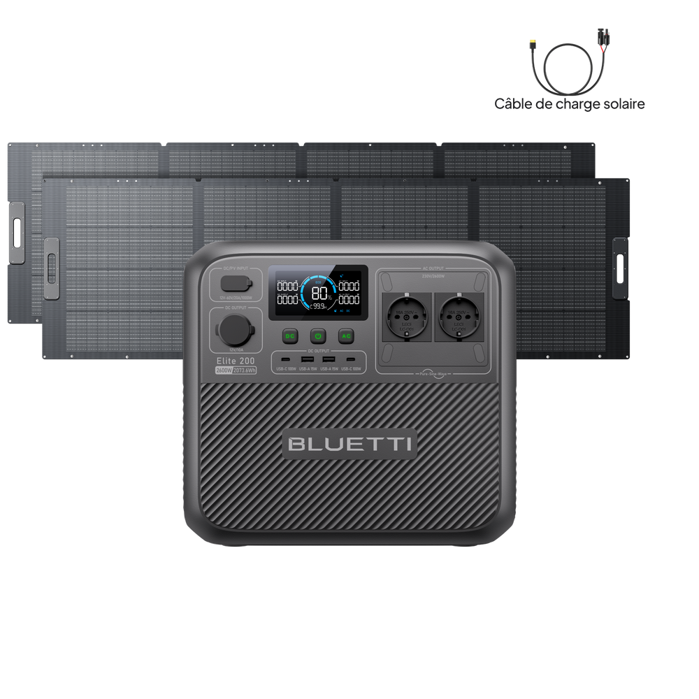 BLUETTI Elite 200 V2 Station électrique portable | 2 073,6 Wh, 2 600 W