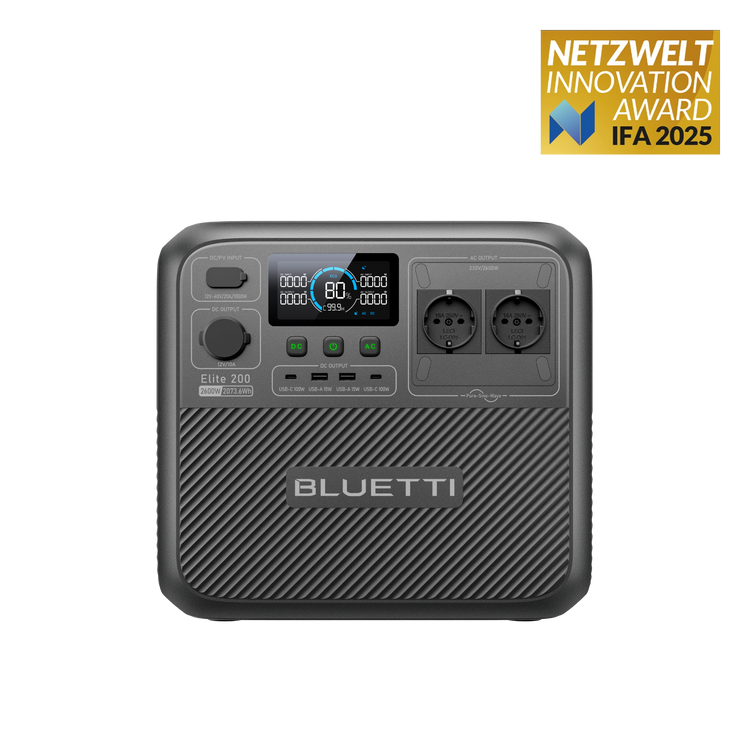 BLUETTI Elite 200 V2 Station électrique portable | 2600 W, 2073,6 Wh