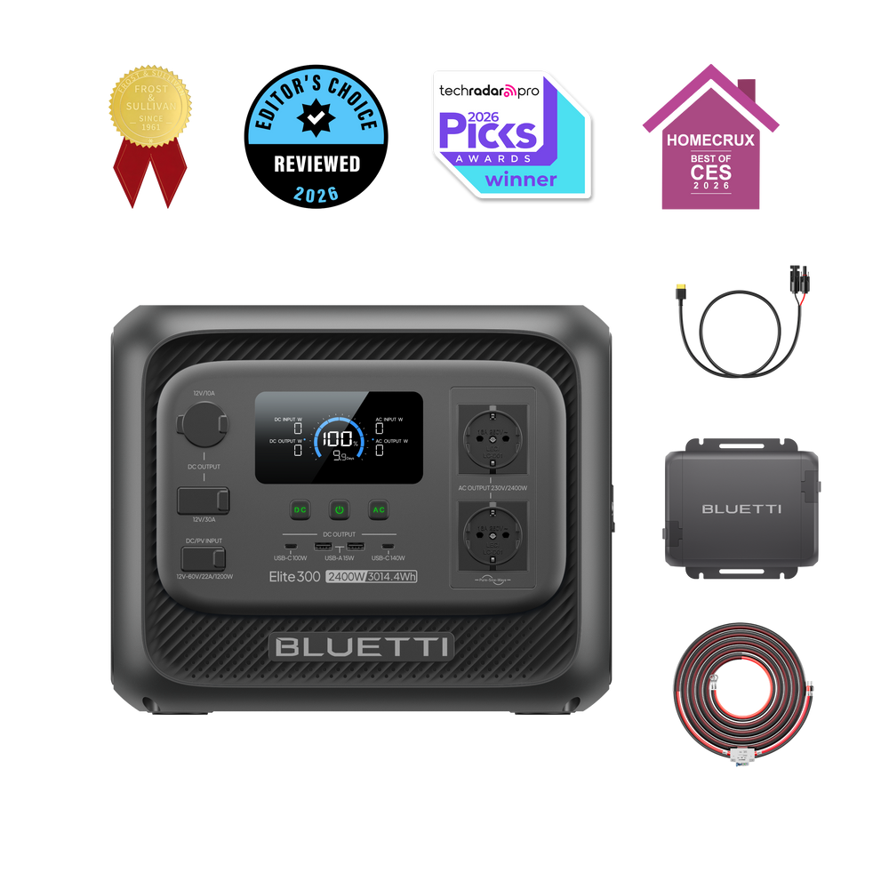 BLUETTI Elite 300 Station d’énergie portable | 2 400 W, 3 014,4 Wh