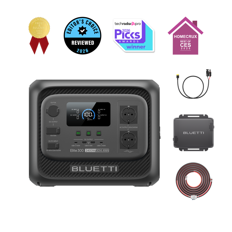 Elite 300 + Charger 2 | 2 400 W, 3 014,4 Wh,  Chargeur Dual 1200 W