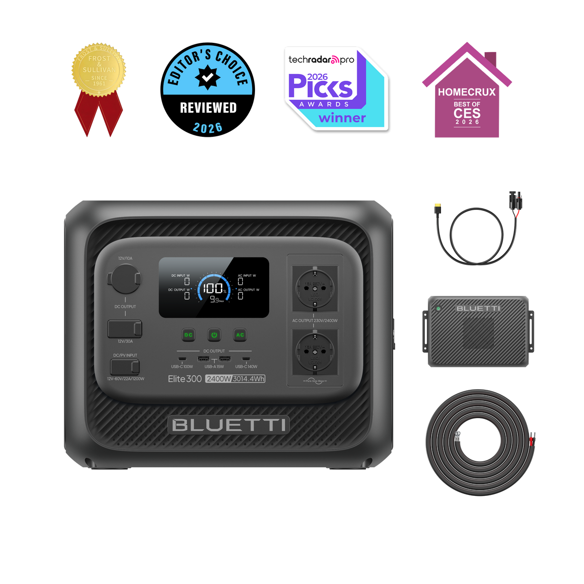 BLUETTI Elite 300 Station d’énergie portable | 2 400 W, 3 014,4 Wh（amazon）