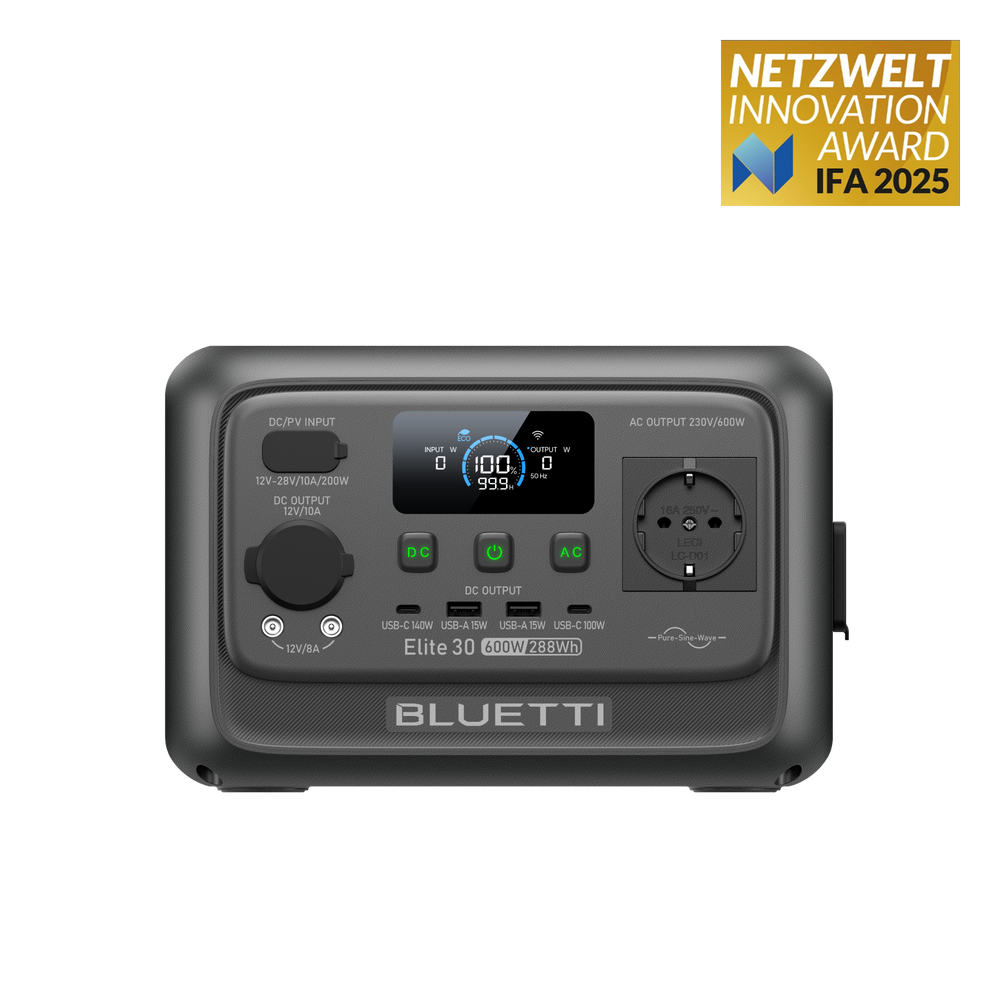 BLUETTI Elite 30 V2 Station électrique portable | 600 W  288 Wh