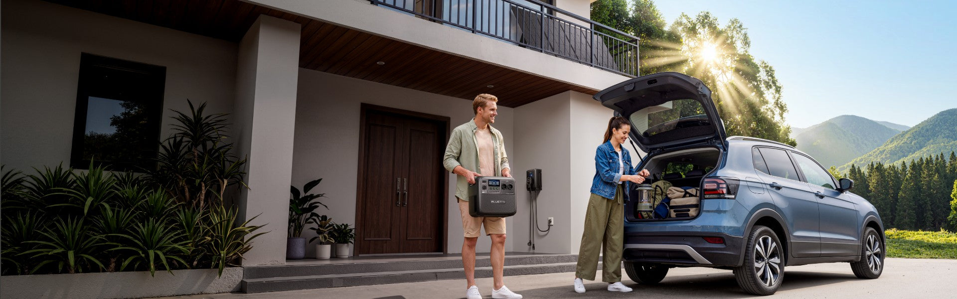 Stockage solaire à domicile et énergie portable pour le week-end