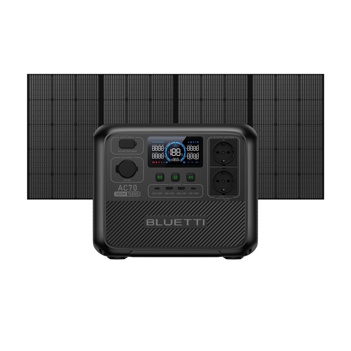 BLUETTI AC70 Station électrique portable | 1000 W, 768 Wh