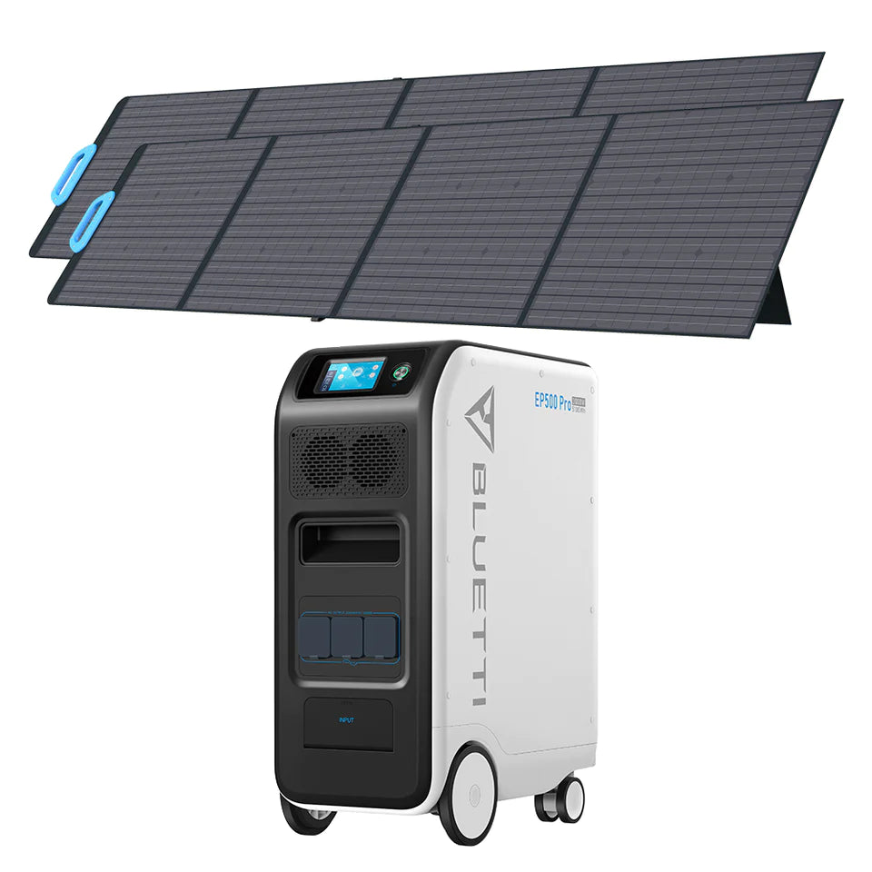 BLUETTI EP500Pro + 3*PV200 Groupe électrogène solaire